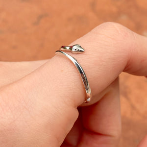 Sterling Silver Polished Snake Bypass Adjustable Ring, Sterling Silver Polished Snake Bypass Adjustable Ring - Legacy Saint Jewelry