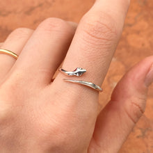 Load image into Gallery viewer, Sterling Silver Polished Snake Bypass Adjustable Ring, Sterling Silver Polished Snake Bypass Adjustable Ring - Legacy Saint Jewelry