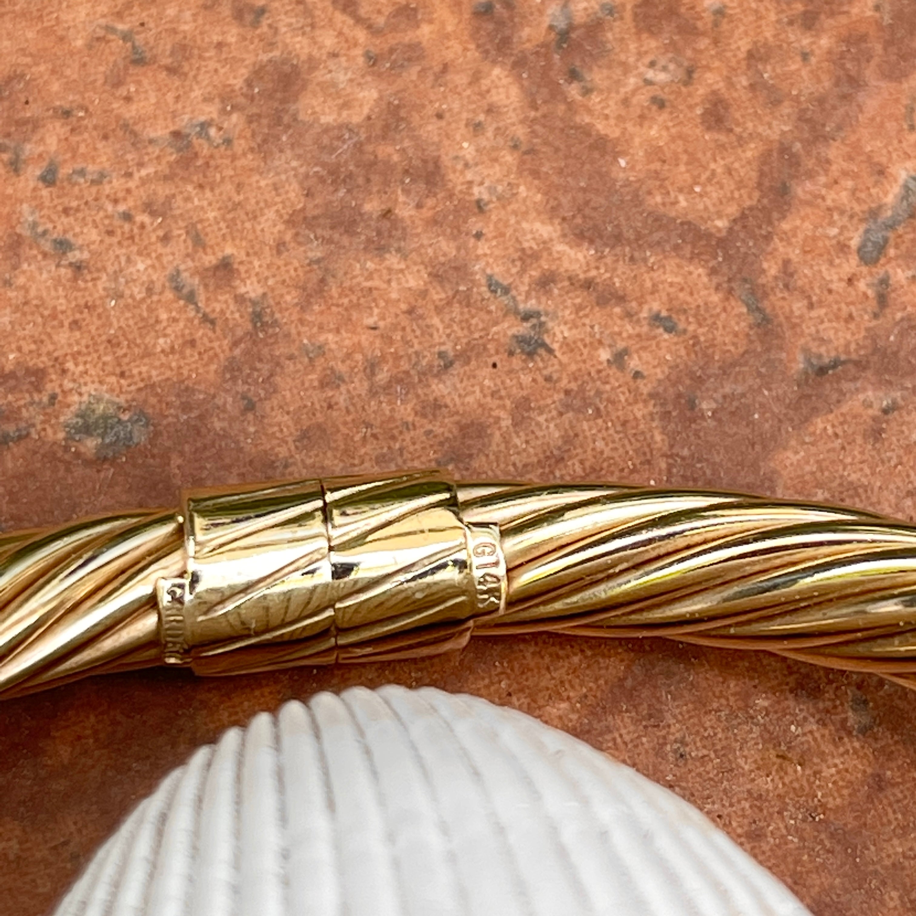 14k gold deals twisted bangle bracelet