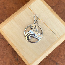 Load image into Gallery viewer, Sterling Silver Wave Celtic Trinity Circle Pendant Charm