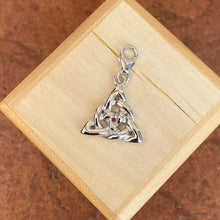 Load image into Gallery viewer, Sterling Silver Celtic Triangle Trinity Knot Pendant Charm