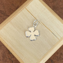 Load image into Gallery viewer, Sterling Silver Polished 4-Leaf Clover Pendant Charm