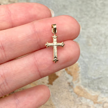 Load image into Gallery viewer, 14KT Yellow Gold Fleur de Lis Hollow Pendant Charm, 14KT Yellow Gold Fleur de Lis Hollow Pendant Charm - Legacy Saint Jewelry