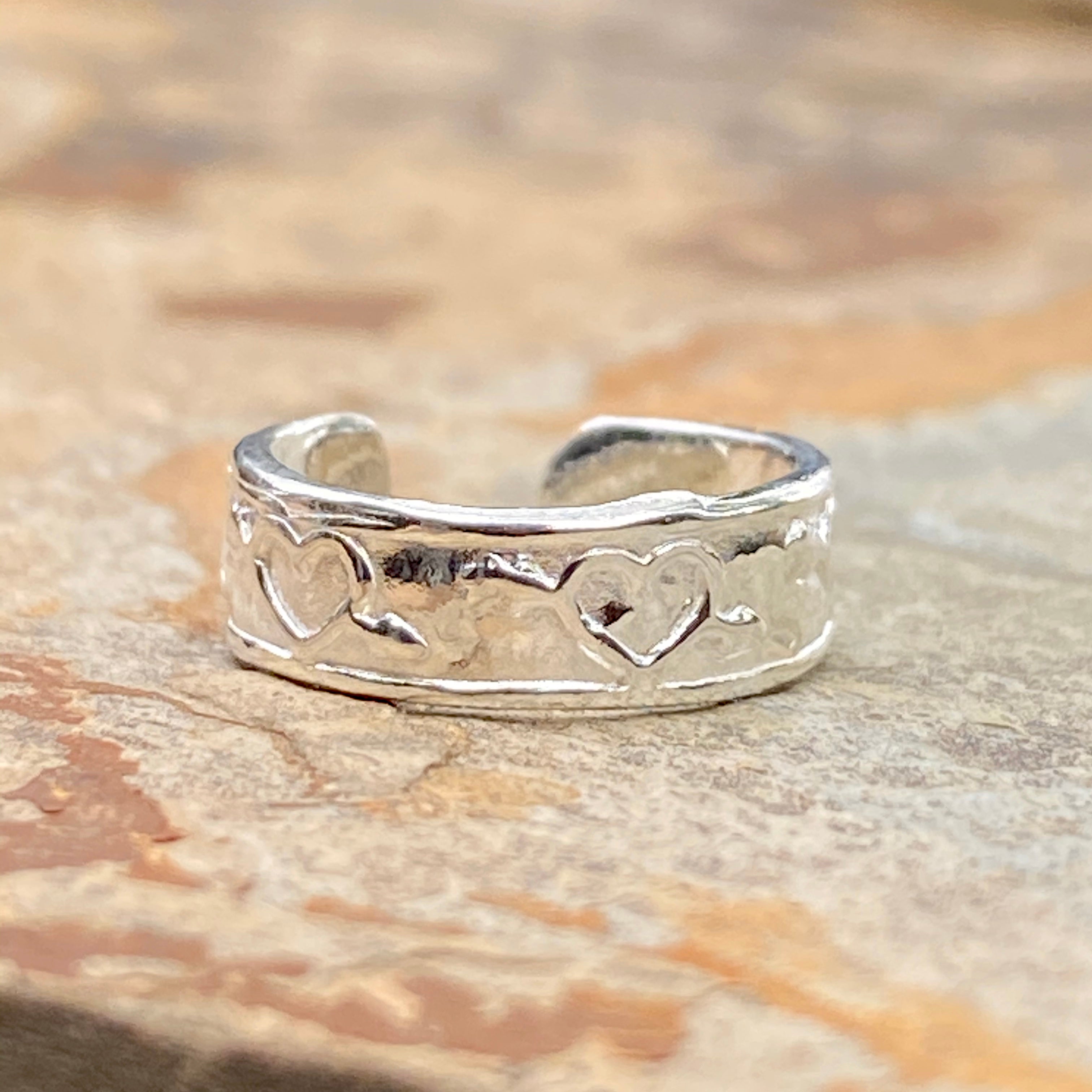 Sterling Silver Toe Ring Plain 3mm Band Adjustable | Jewelryland.com