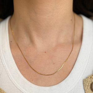 Estate 18KT Yellow Gold .50mm Cobra Chain Necklace