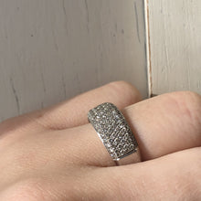 Load image into Gallery viewer, Estate 14KT White Gold 1.00 CT Pave Diamond Cigar Anniversary Band Ring - Legacy Saint Jewelry