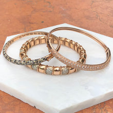 Load image into Gallery viewer, Effy Estate 14KT Rose Gold Pave Multi-Colored Diamond Bangle Bracelet, Effy Estate 14KT Rose Gold Pave Multi-Colored Diamond Bangle Bracelet - Legacy Saint Jewelry