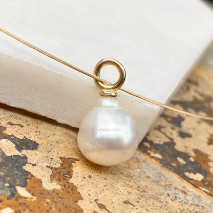 14KT Yellow Gold Paspaley South Sea Pearl Simple Pendant 10mm/ FINE, 14KT Yellow Gold Paspaley South Sea Pearl Simple Pendant 10mm/ FINE - Legacy Saint Jewelry