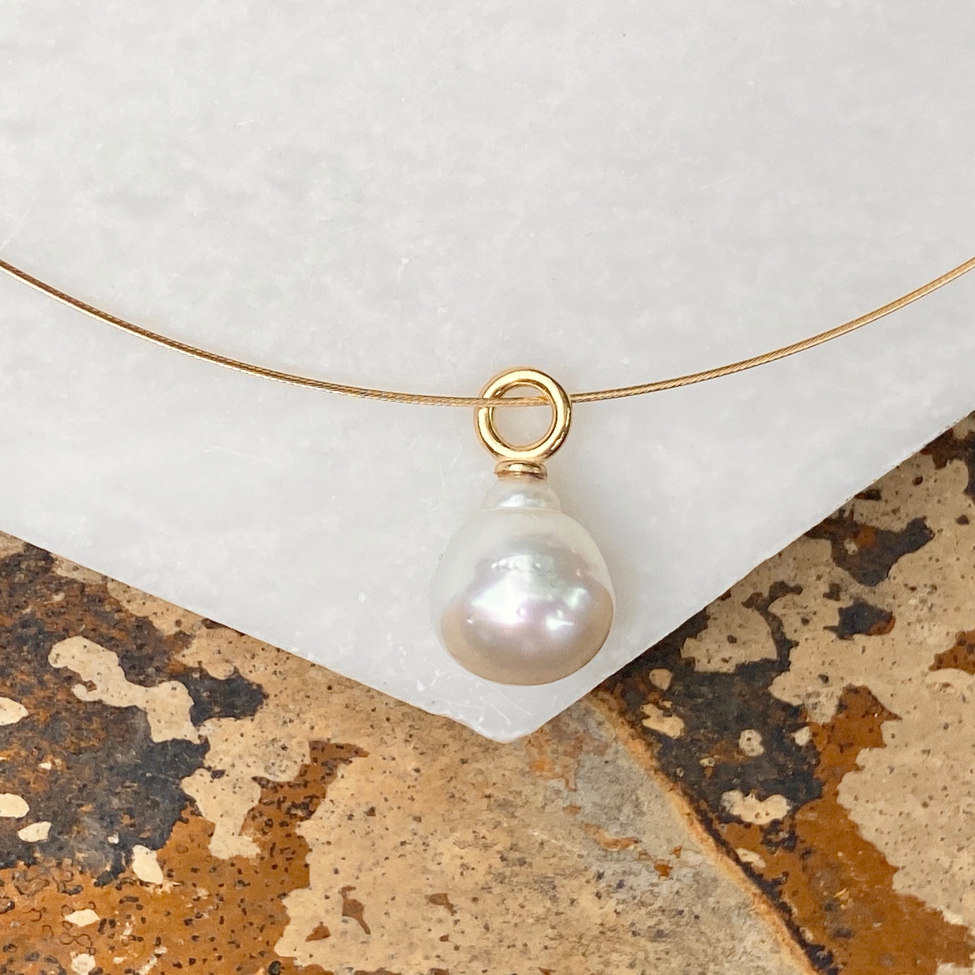 14KT Yellow Gold Paspaley South Sea Pearl Simple Pendant 10mm/ FINE, 14KT Yellow Gold Paspaley South Sea Pearl Simple Pendant 10mm/ FINE - Legacy Saint Jewelry