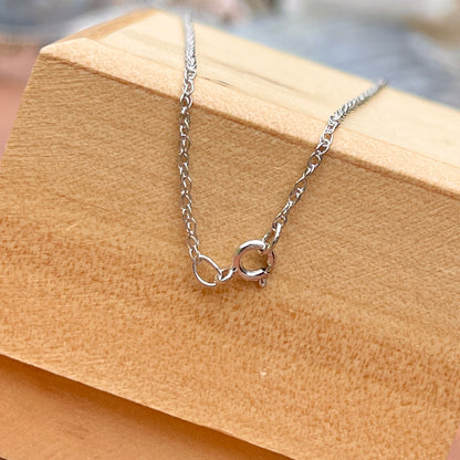 14KT White Gold Polished .95mm Cable Chain Necklace