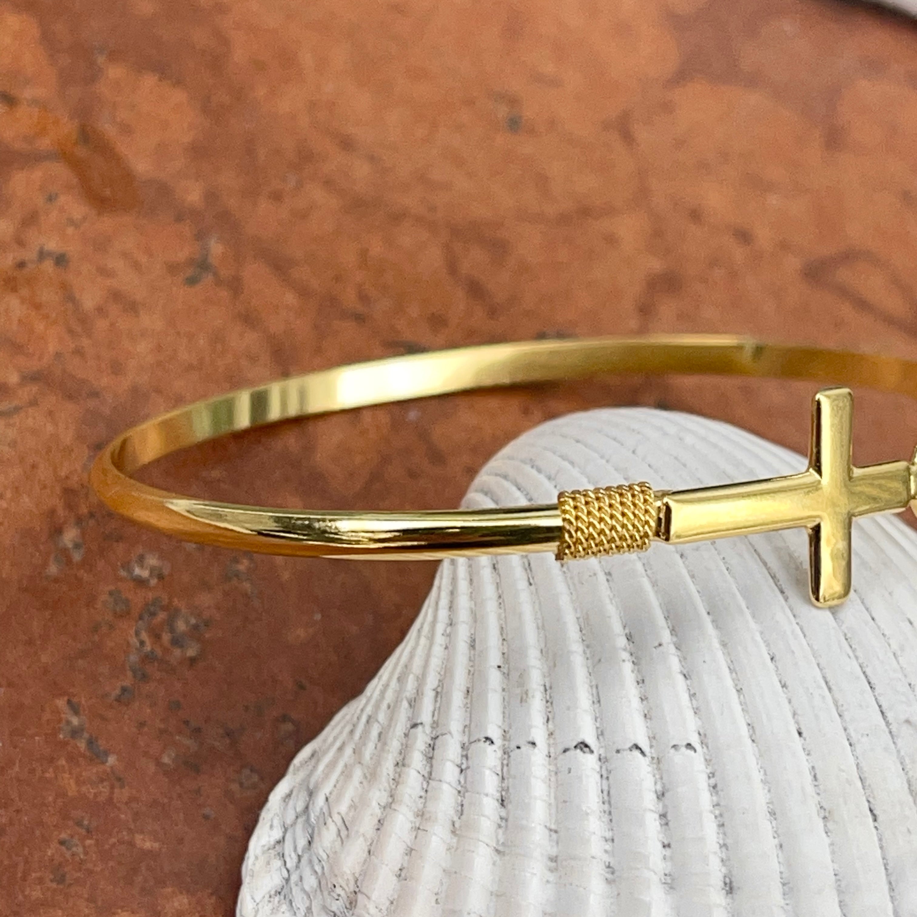 Gold Tone Cross Bracelet - PDJ028A | JTV.com