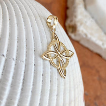 Load image into Gallery viewer, 14KT Yellow Gold Celtic Eternity Knot Circle Pendant Charm