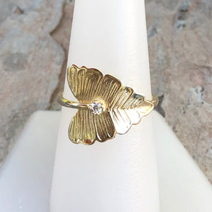 14KT Yellow Gold Diamond Leaf Ring, 14KT Yellow Gold Diamond Leaf Ring - Legacy Saint Jewelry
