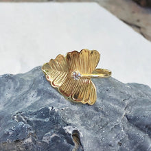 Load image into Gallery viewer, 14KT Yellow Gold Diamond Leaf Ring, 14KT Yellow Gold Diamond Leaf Ring - Legacy Saint Jewelry
