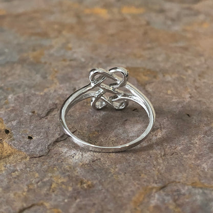 Sterling Silver Celtic Trinity Open Weave Ring Size 7, Sterling Silver Celtic Trinity Open Weave Ring Size 7 - Legacy Saint Jewelry