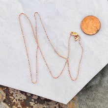 Load image into Gallery viewer, 14KT Rose Gold Diamond-Cut Beaded Ball Link Chain Necklace 1mm, 14KT Rose Gold Diamond-Cut Beaded Ball Link Chain Necklace 1mm - Legacy Saint Jewelry