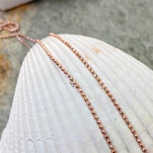Load image into Gallery viewer, 14KT Rose Gold Diamond-Cut Beaded Ball Link Chain Necklace 1mm, 14KT Rose Gold Diamond-Cut Beaded Ball Link Chain Necklace 1mm - Legacy Saint Jewelry