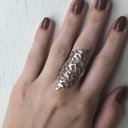 Sterling Silver Contemporary Open Vines Ring, Sterling Silver Contemporary Open Vines Ring - Legacy Saint Jewelry