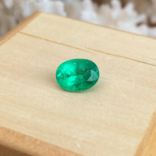 Colombian Emerald Oval Cut Loose Emerald 1.98 CT