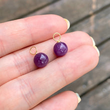 Load image into Gallery viewer, Estate 14KT Yellow Gold Amethyst Ball Mini Earring Charms, Estate 14KT Yellow Gold Amethyst Ball Mini Earring Charms - Legacy Saint Jewelry