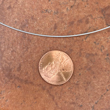 Load image into Gallery viewer, 14KT White Gold Thin Neck Wire Weave Chain Omega Necklace .50mm - Legacy Saint Jewelry