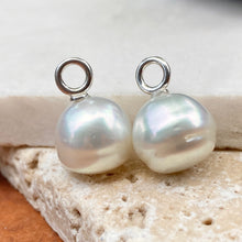 Load image into Gallery viewer, 14KT White Gold Paspaley South Sea Pearl Round Earrings Charms 12mm/ FINE, 14KT White Gold Paspaley South Sea Pearl Round Earrings Charms 12mm/ FINE - Legacy Saint Jewelry