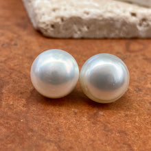 Load image into Gallery viewer, 14KT White Gold Paspaley South Sea Pearl Round Earrings Charms 12mm/ FINE, 14KT White Gold Paspaley South Sea Pearl Round Earrings Charms 12mm/ FINE - Legacy Saint Jewelry