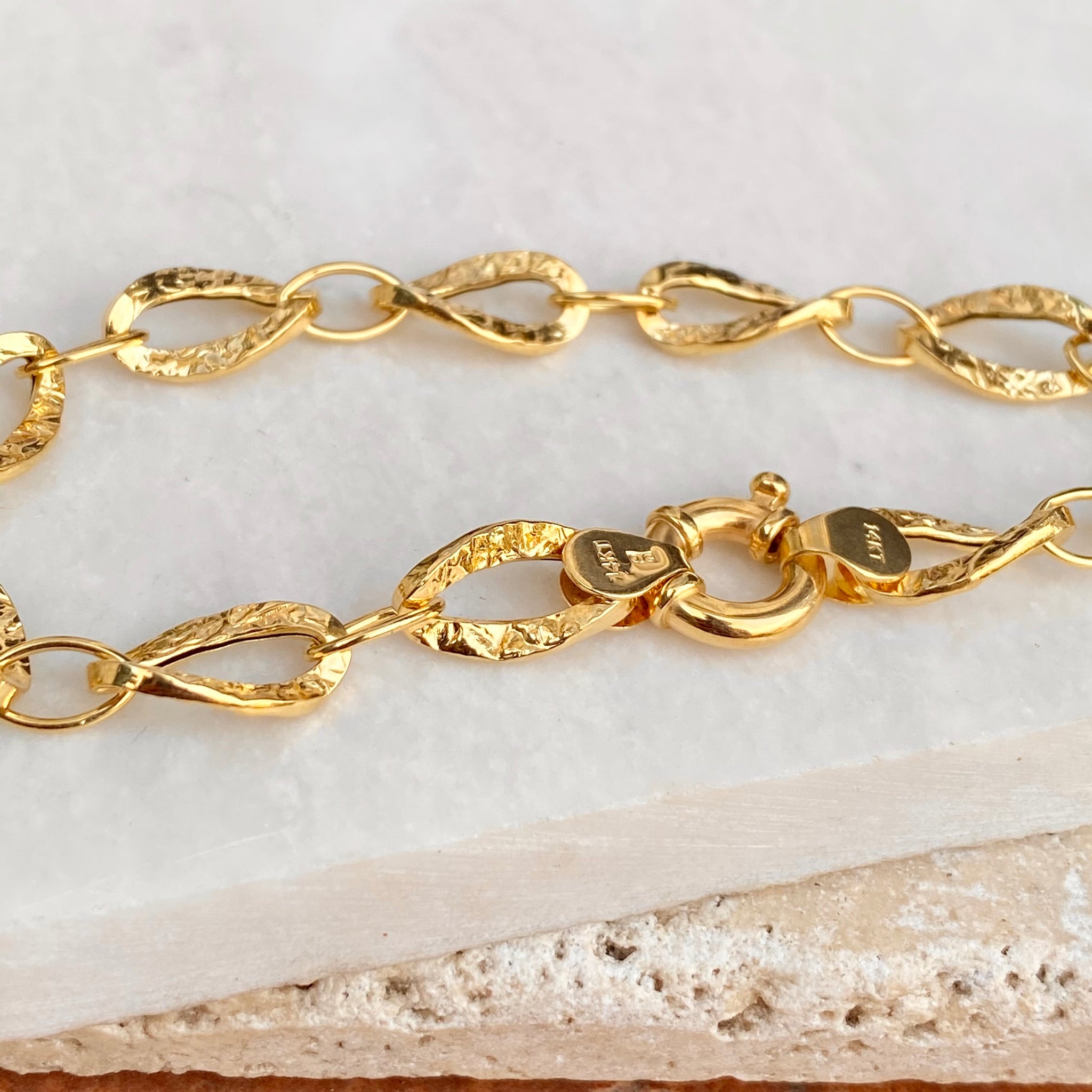 14k Yellow Gold Open Oval Link Bracelet – Exeter Jewelers