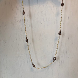 14KT Yellow Gold + Chocolate Link Necklace Chain 24", 14KT Yellow Gold + Chocolate Link Necklace Chain 24" - Legacy Saint Jewelry