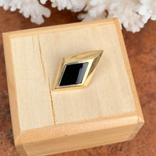 Load image into Gallery viewer, Estate 14KT Yellow Gold Marquise Black Onyx Omega Enhancer Pendant
