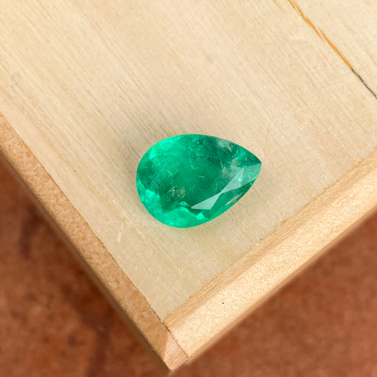 Colombian Pear Shape Loose Emerald 3.77 CT - Legacy Saint Jewelry