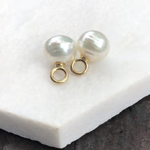 Load image into Gallery viewer, 14KT Yellow Gold Paspaley South Sea Pearl Earring Charms 12mm, 14KT Yellow Gold Paspaley South Sea Pearl Earring Charms 12mm - Legacy Saint Jewelry