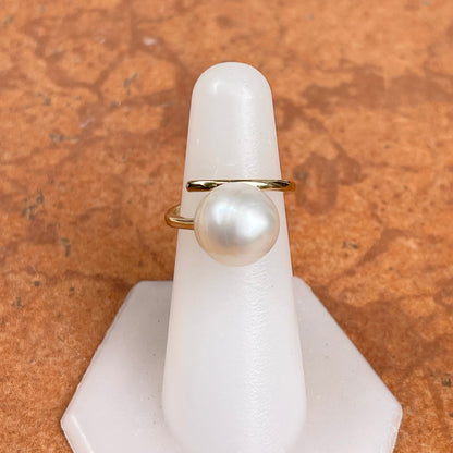 14KT Yellow Gold 12mm Paspaley South Sea Pearl Bypass Ring