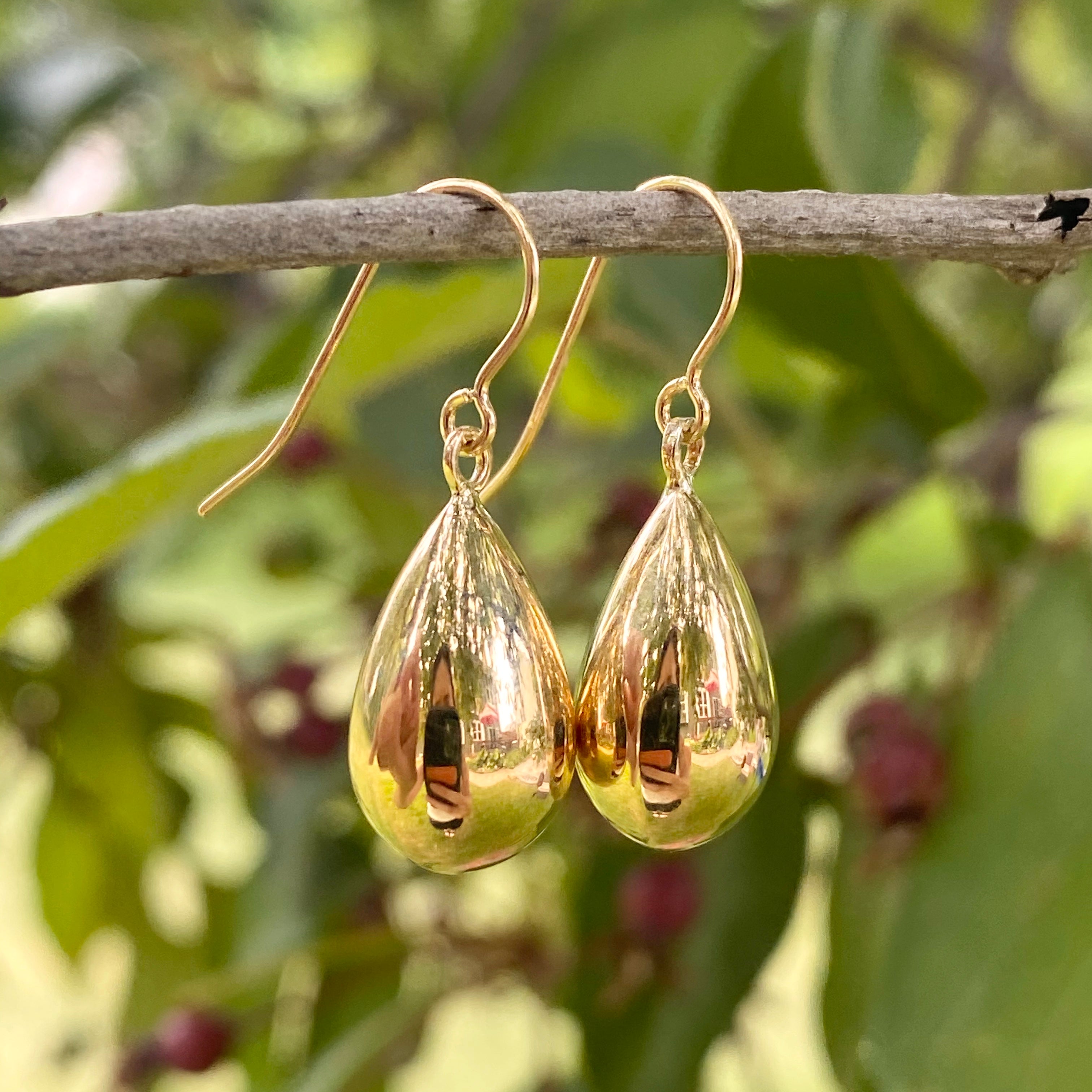 Yellow on sale teardrop earrings