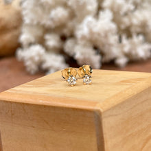 Load image into Gallery viewer, 14KT Yellow Gold 1/5 CTW Lab Diamond 4 Prong Stud Earrings