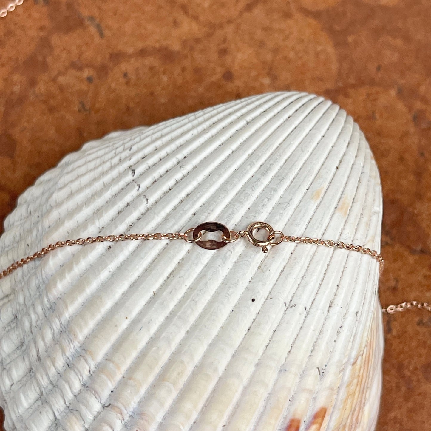 14KT Rose Gold Diamond-Cut 1mm Cable Chain Necklace
