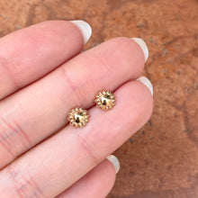 Load image into Gallery viewer, 14KT Yellow Gold Polished Mini Sunflower Post Stud Earrings, 14KT Yellow Gold Polished Mini Sunflower Post Stud Earrings - Legacy Saint Jewelry
