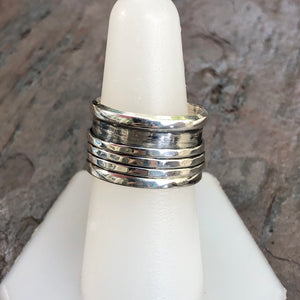 Sterling Silver 3-Wire Spinner Cigar Band Ring, Sterling Silver 3-Wire Spinner Cigar Band Ring - Legacy Saint Jewelry