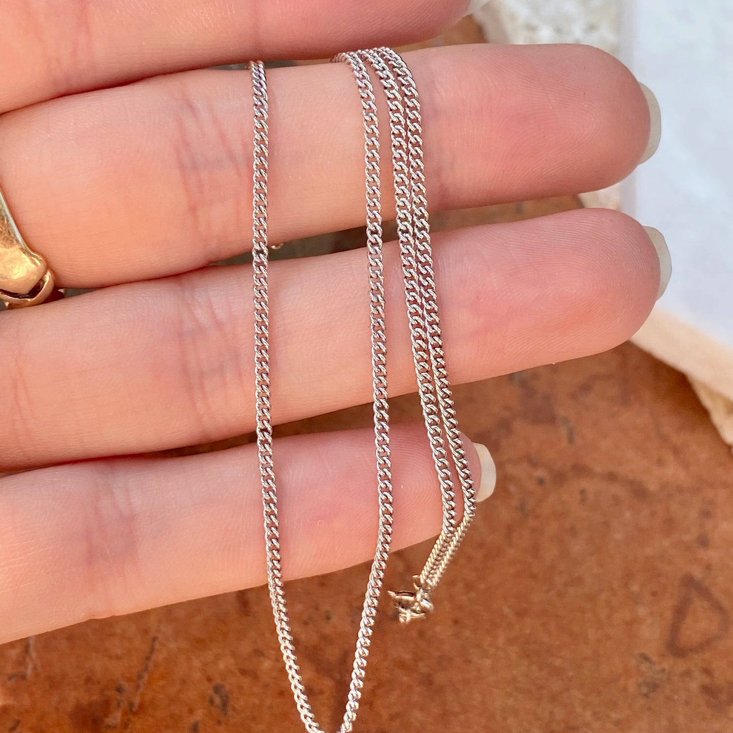 Sterling Silver Polished 1.60mm Curb Link Chain Necklace, Sterling Silver Polished 1.60mm Curb Link Chain Necklace - Legacy Saint Jewelry