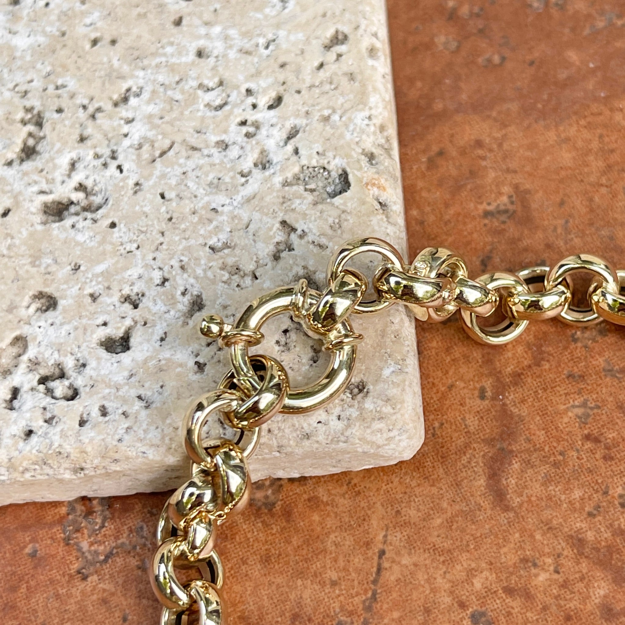 14KT Yellow Gold Intertwined Rounded Chain Link Bracelet – LSJ