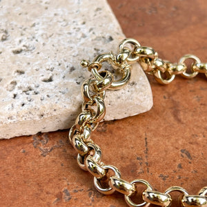 14KT Yellow Gold Intertwined Rounded Chain Link Bracelet – LSJ