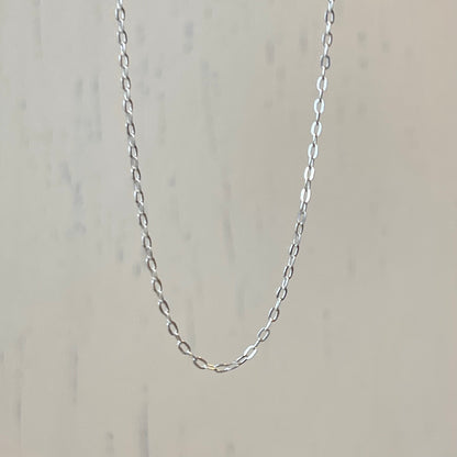 Sterling Silver Polished .50mm Flat Cable Chain Necklace