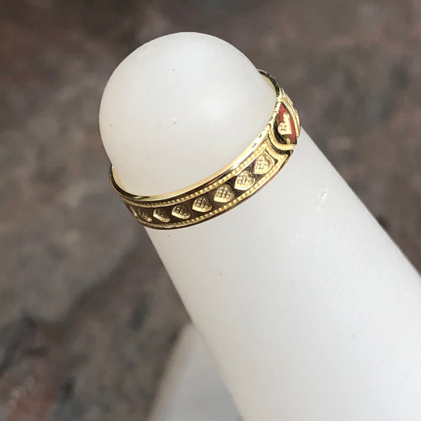 OOO 14KT Yellow Gold Hearts Design Toe Ring, OOO 14KT Yellow Gold Hearts Design Toe Ring - Legacy Saint Jewelry