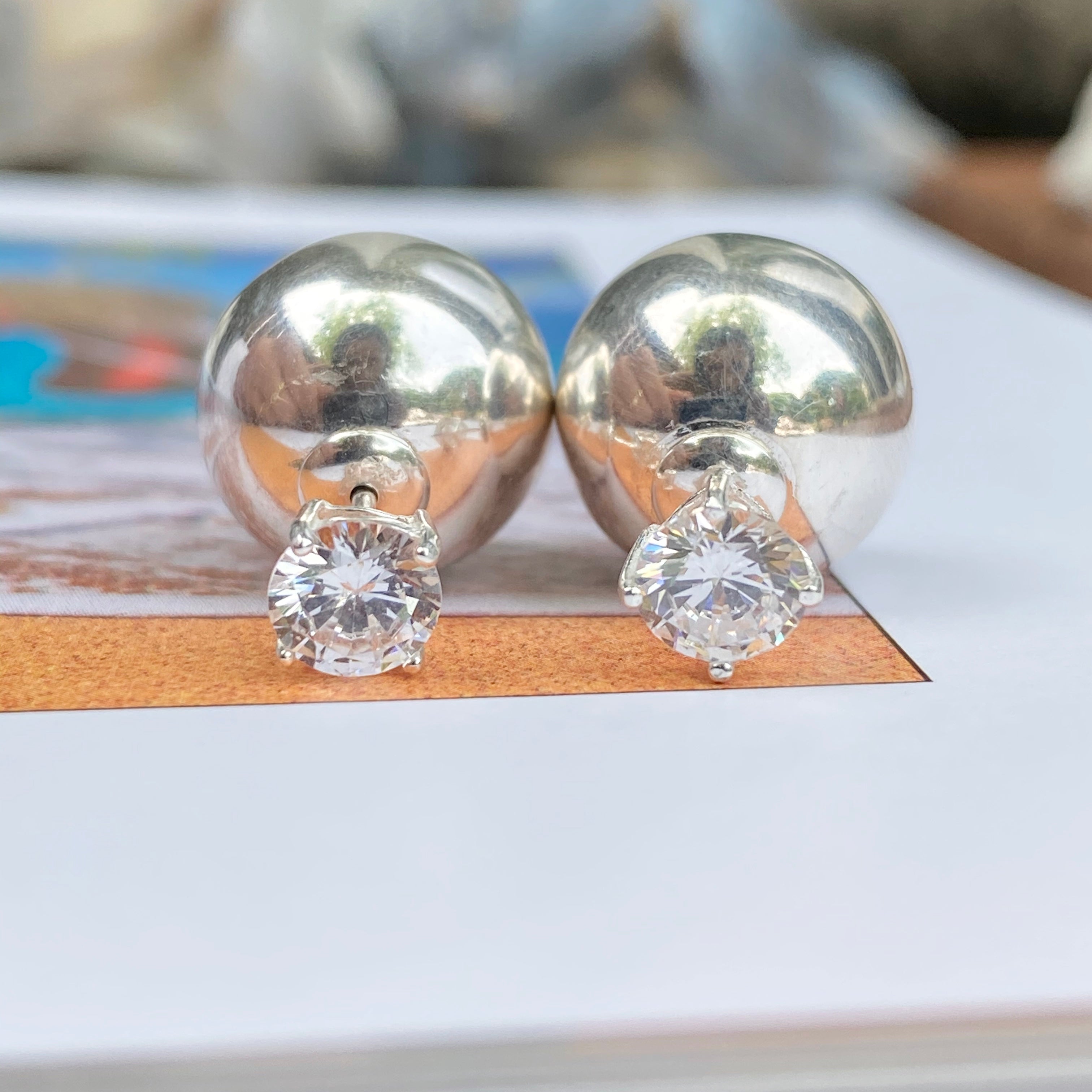 Sterling silver ball post earrings online