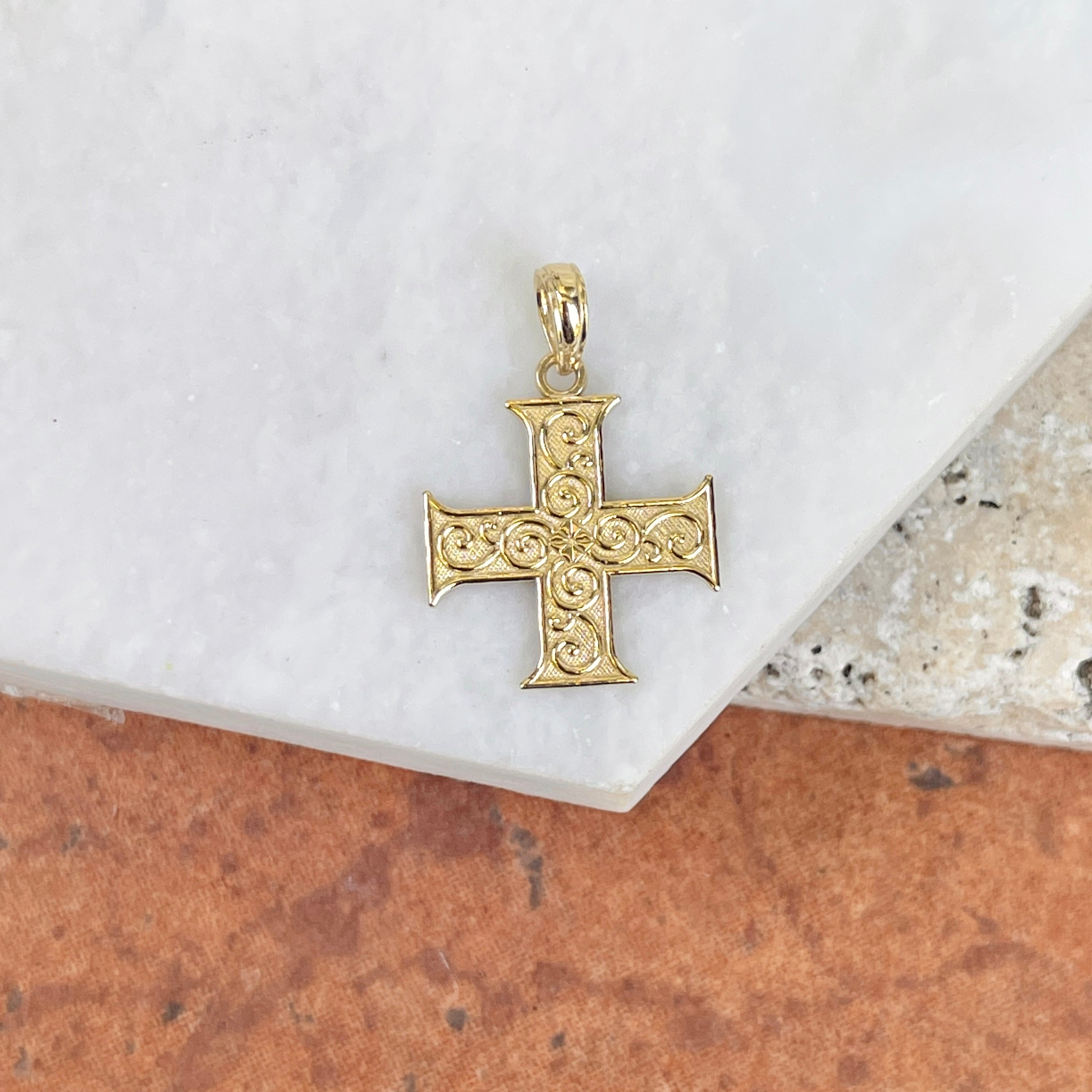 Outlined Greek Orthodox Cross Necklace – Stakora