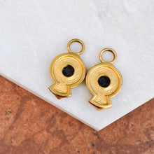 Load image into Gallery viewer, Estate 14KT Yellow Gold Vermeil Matte Faux Brome Roman Coin Earrings Charms, Estate 14KT Yellow Gold Vermeil Matte Faux Brome Roman Coin Earrings Charms - Legacy Saint Jewelry