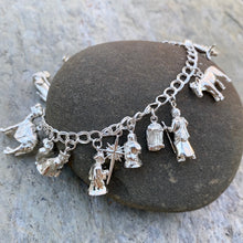 Load image into Gallery viewer, Sterling Silver Nativity 13 Charm Bracelet, Sterling Silver Nativity 13 Charm Bracelet - Legacy Saint Jewelry