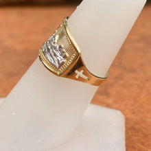 Load image into Gallery viewer, 10KT Yellow Gold + White Rhodium The Last Supper Cigar Band Ring, 10KT Yellow Gold + White Rhodium The Last Supper Cigar Band Ring - Legacy Saint Jewelry