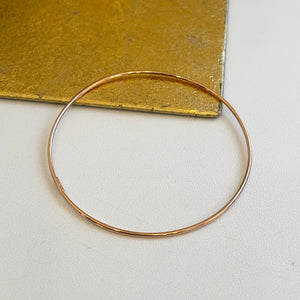 14KT Rose Gold Thin 1.5mm Bangle Slip-On Bracelet