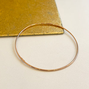 14KT Rose Gold Thin 1.5mm Bangle Slip-On Bracelet